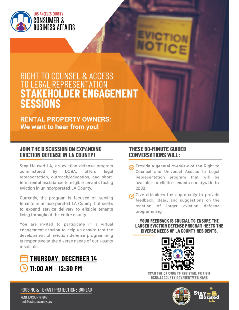 Department of Consumer Affairs stakeholder workshop