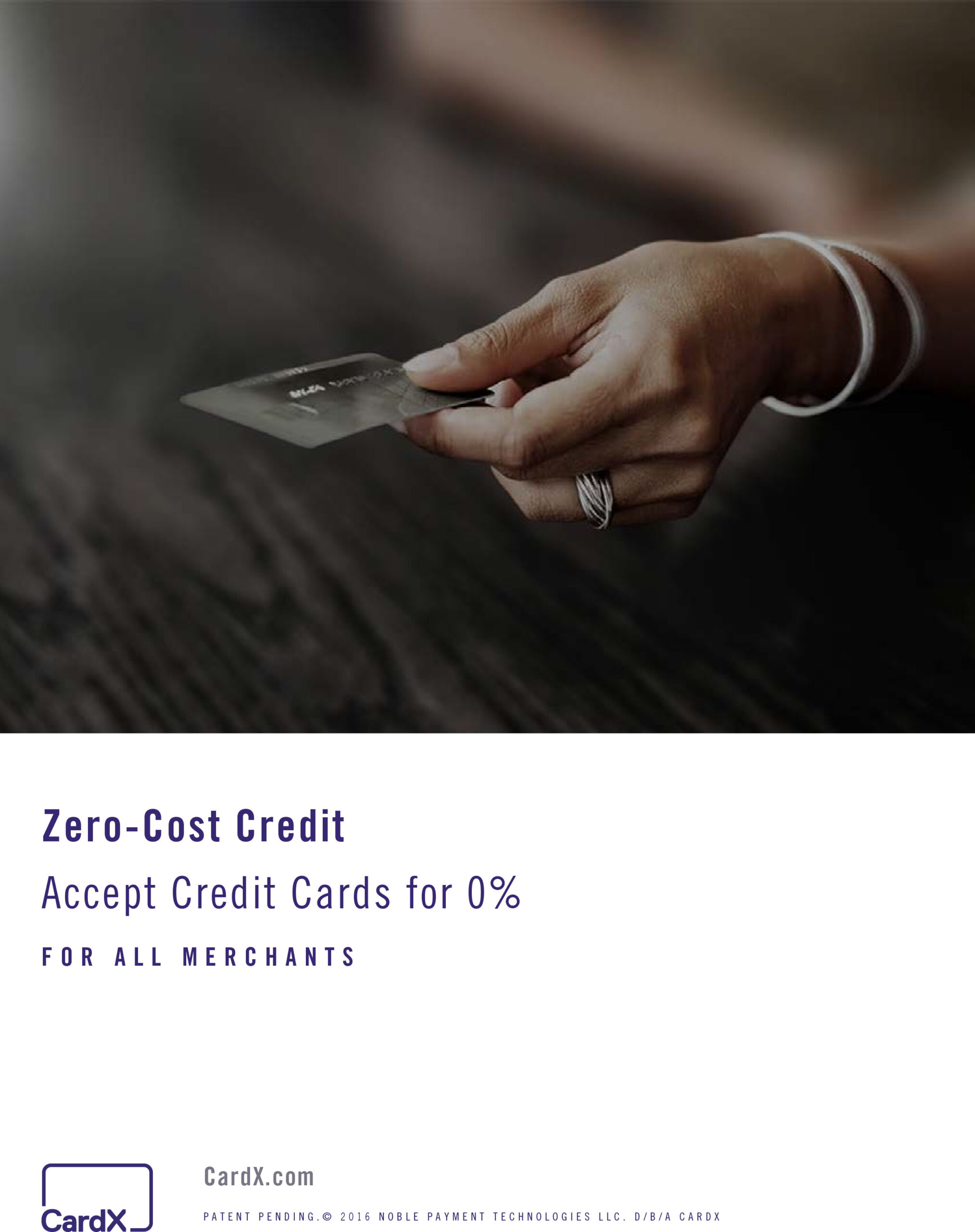 zero cost credit from CARDX