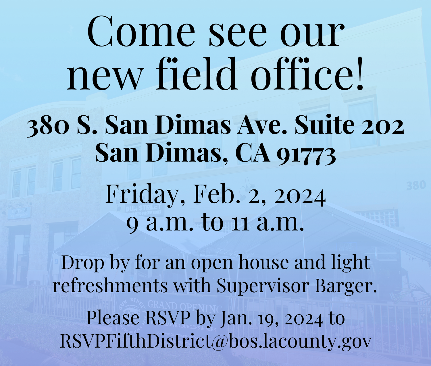 Supervisor Kathryn Barger new field office announcement