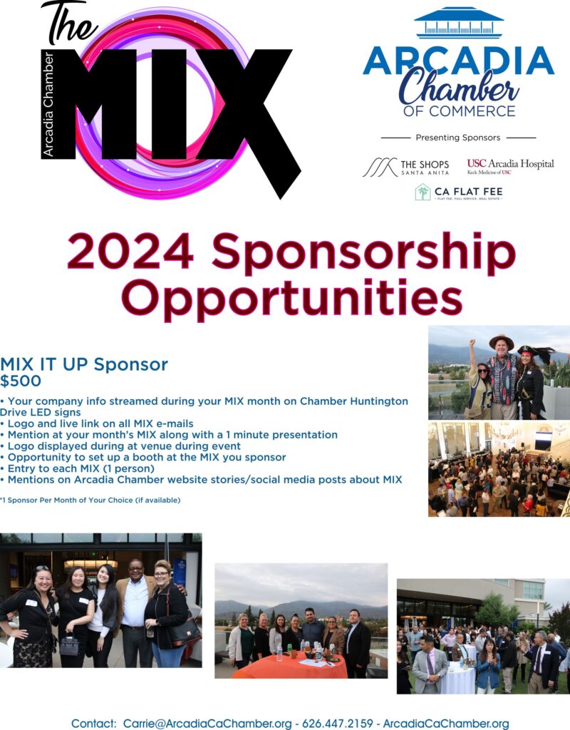 The MIX Sponsorship flyer for 2024 showing sponsorship levels