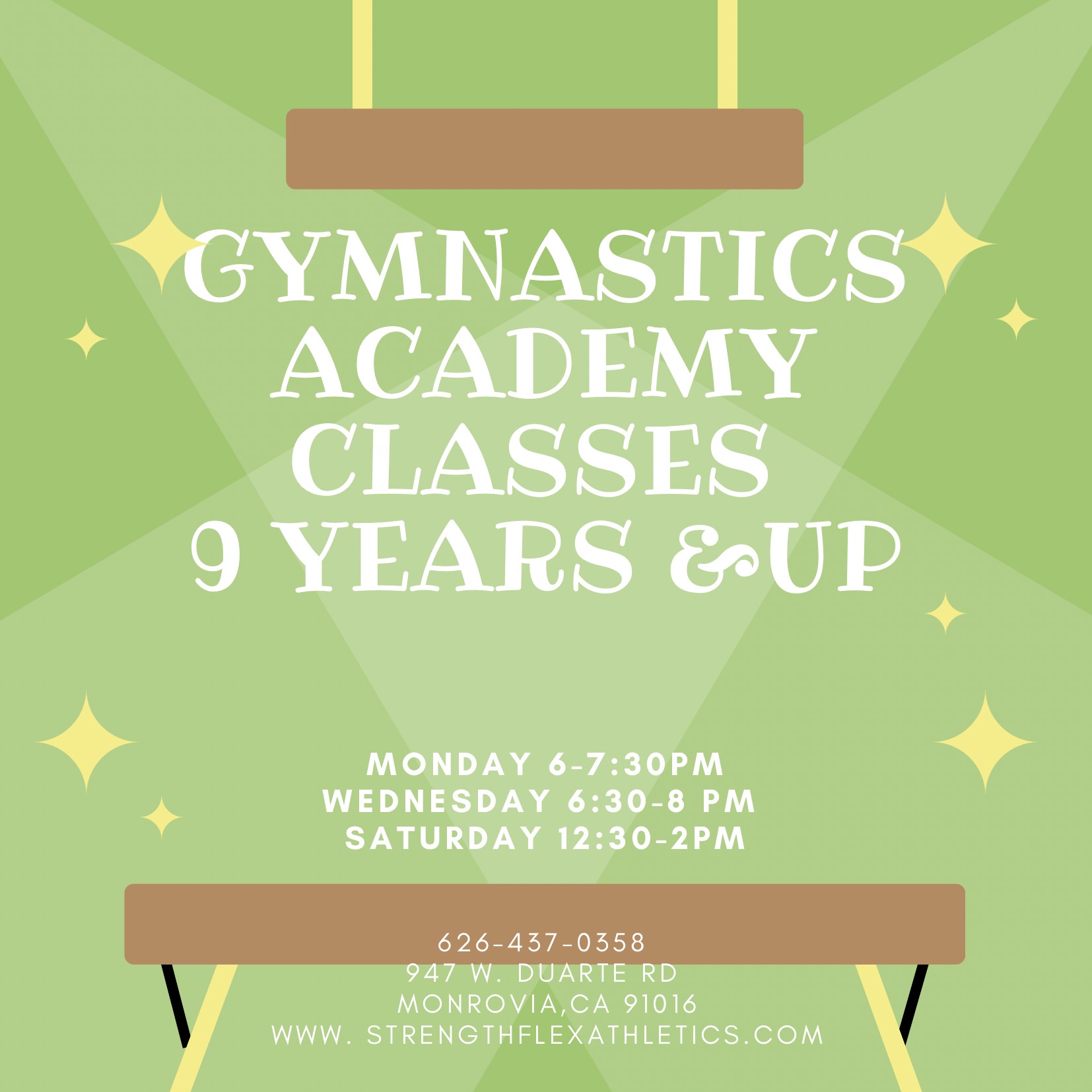 Strengthflex Gymnastics Academy Classes for 9 year olds and up
