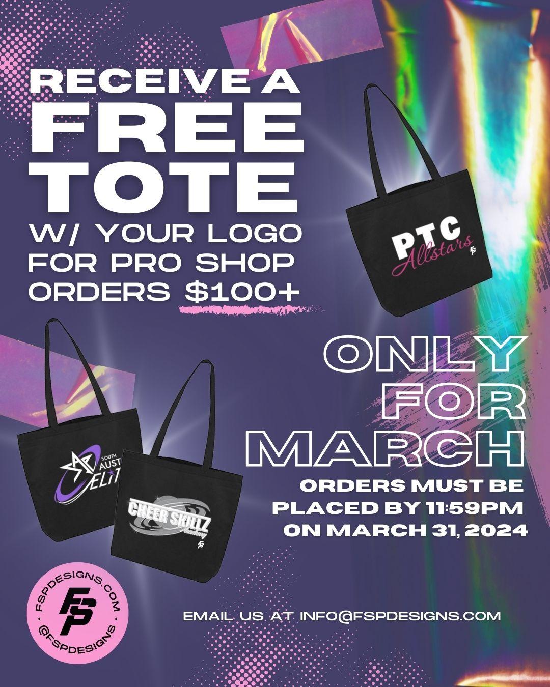 FSP Designs receive a free tote only in March 