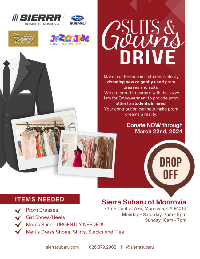 suits and gowns drive with Sierra Auto Group