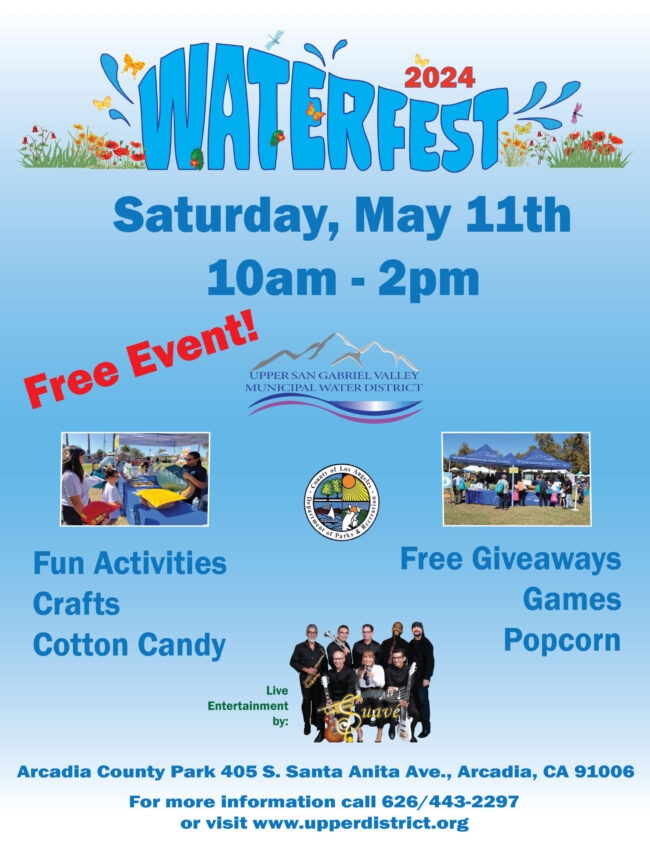 Upper San Gabriel Valley Water Fest 2024 flyer