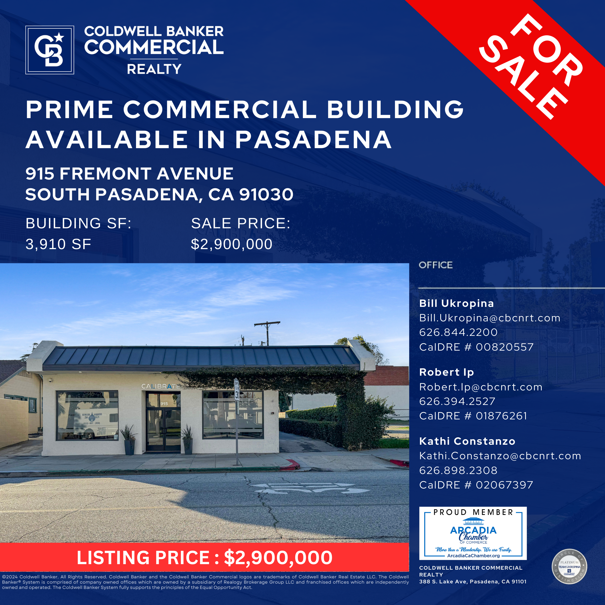915 S Fremont Ave in South Pasadena Commercial Building for sale from Coldwell Commercial