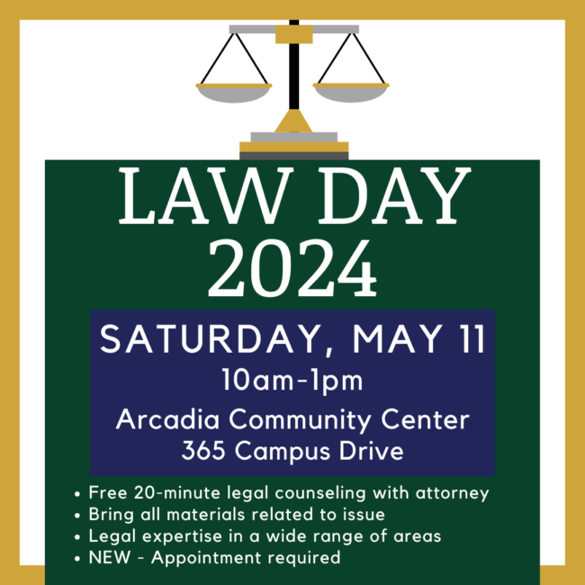 City of Arcadia Law Day City of Arcadia Law Day 2024 flyer