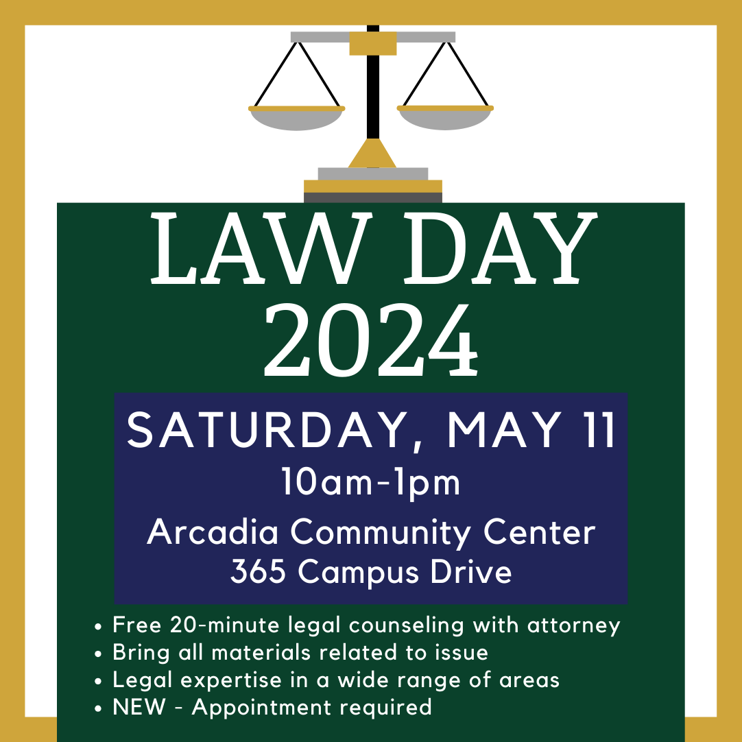 City of Arcadia Law Day 2024 flyer