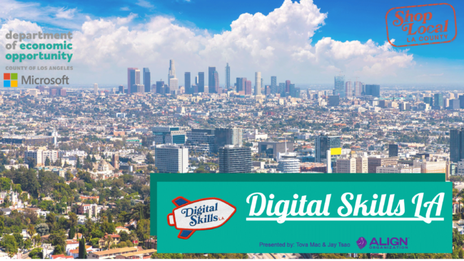 LA County Digital Skills LA program header showing City of Los Angeles