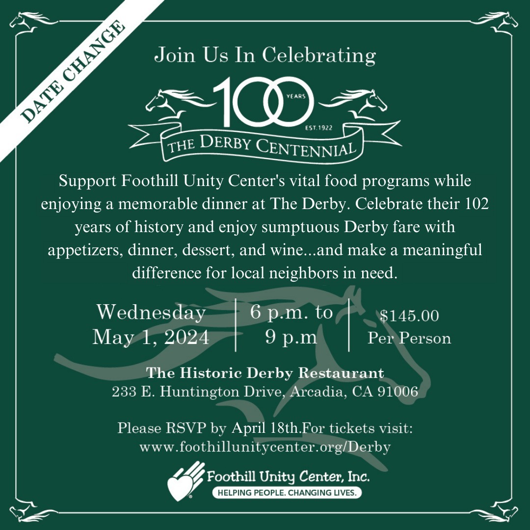 the Derby dinner in support of Foothill Unity Center on May 1, 2024