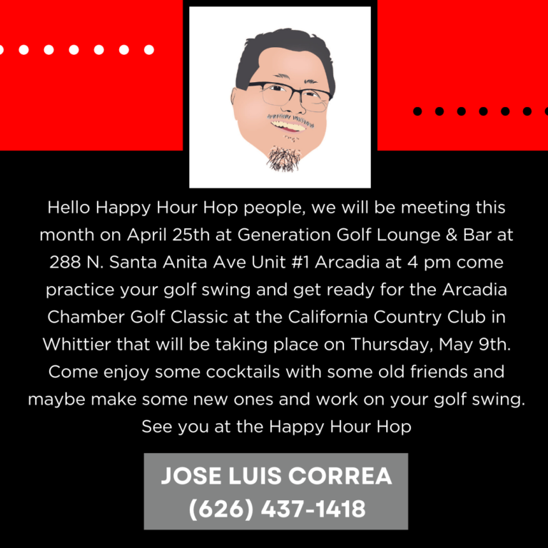 Jose Luis Correa happy hour hop flyer for Apri