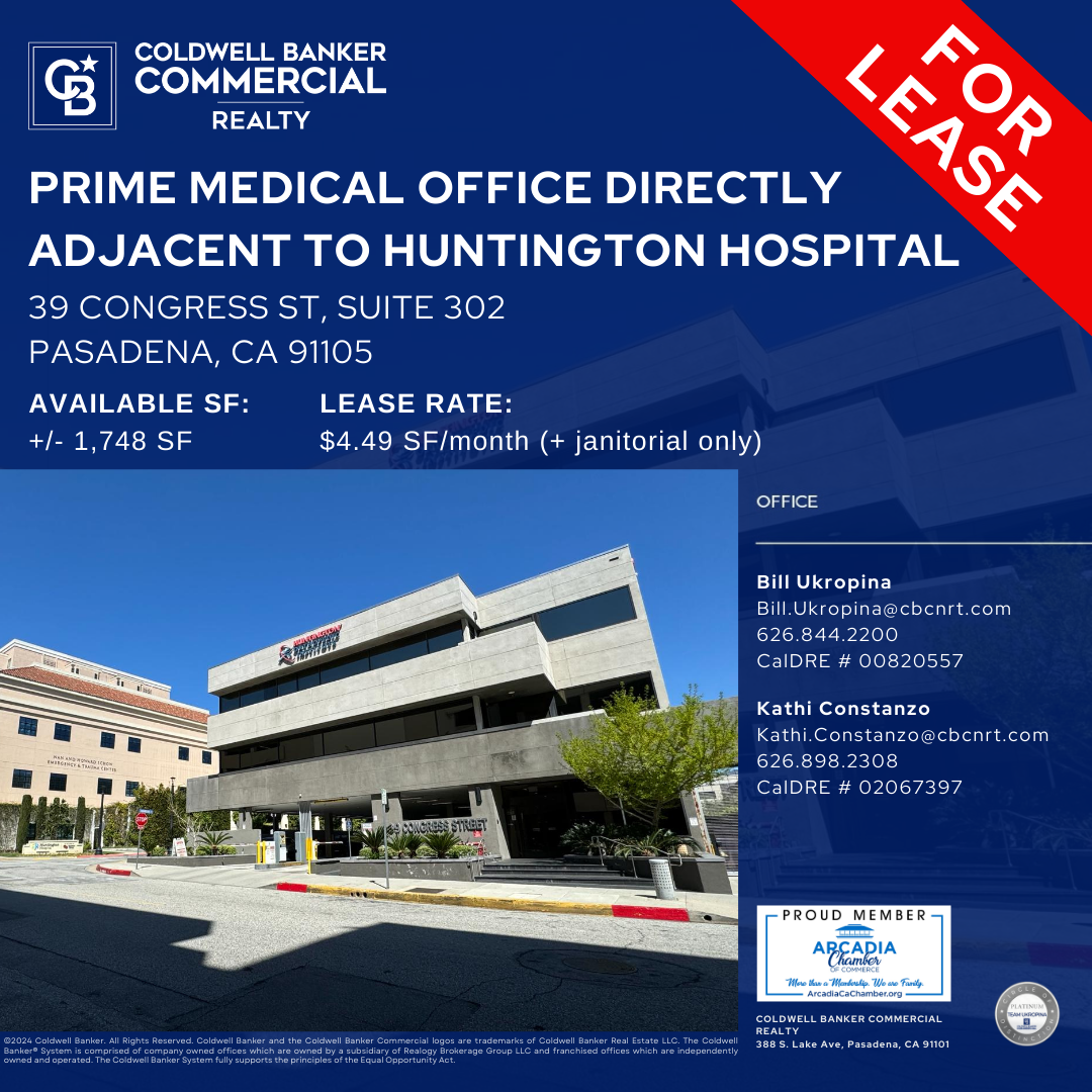 Prime Medical office space available from Coldwell Banker Commercial 