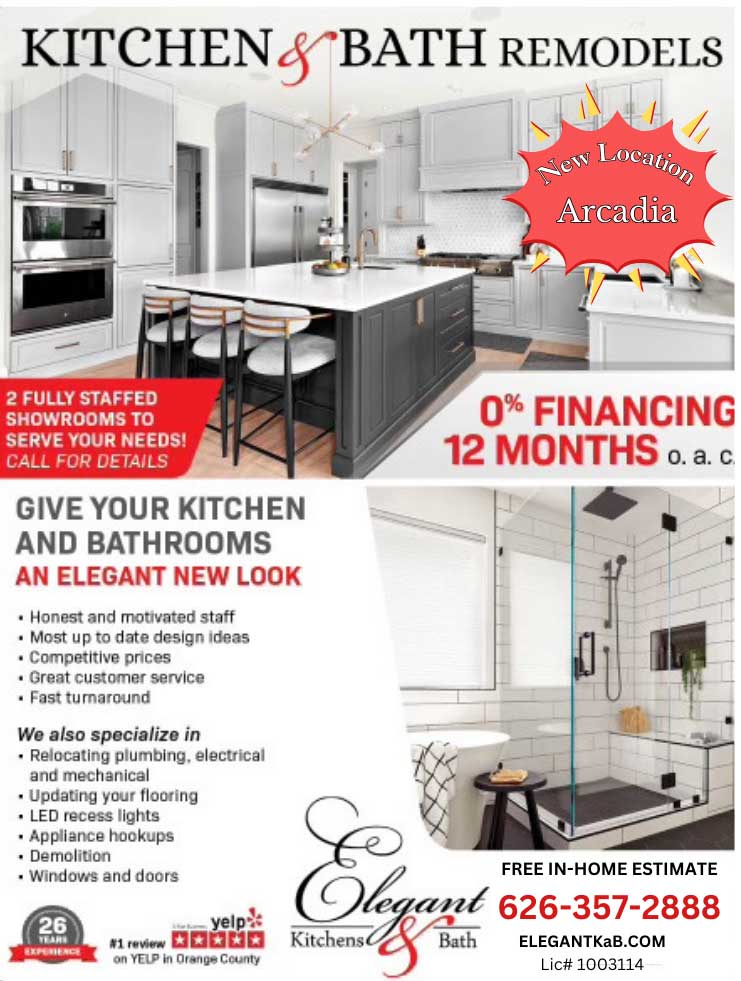 Elegant Kitchens and Bath remodels and financing information flyer 