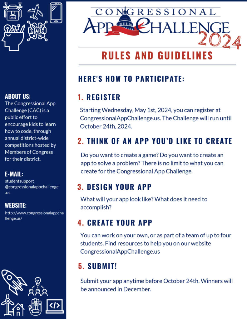 application information for the Congressional App Challenge of 2024