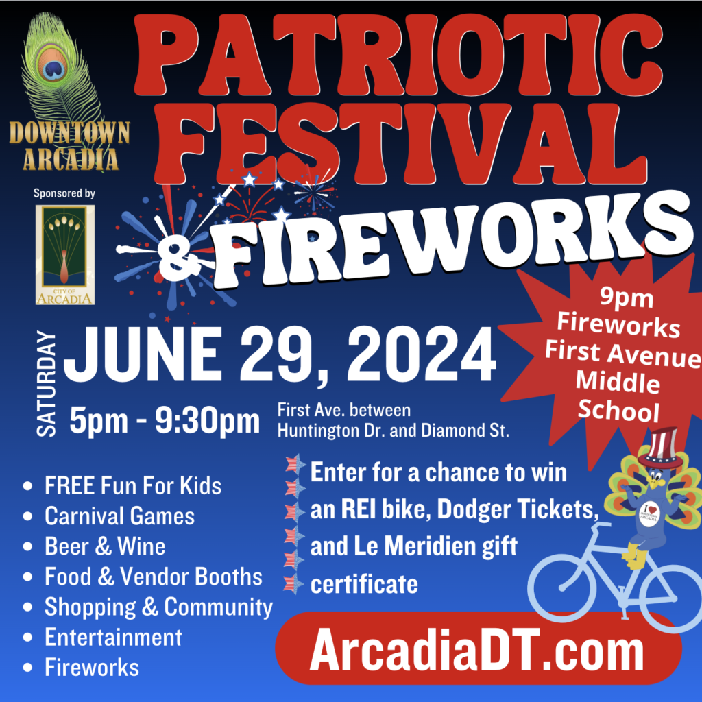 Downtown Arcadia Patriotic Festival flyer for 2024