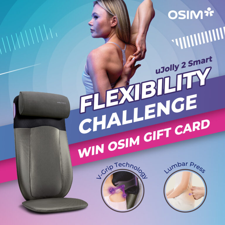 flexibility challenge from OSIM with gift card offer