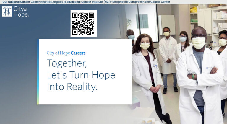 City of Hope hiring flyer