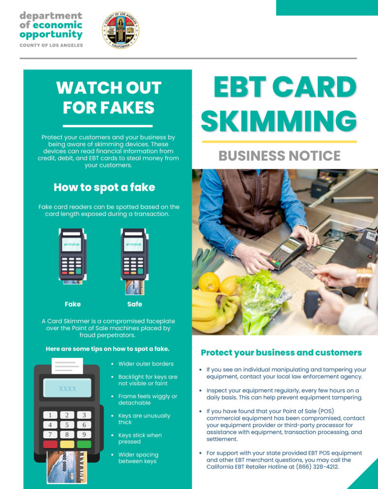 merchant financial institution and EBT chip skimming updates from department of economic development