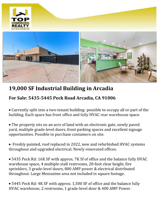 property on peck road for sale brochure