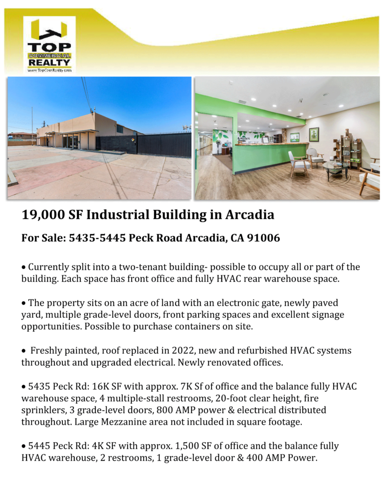 property on peck road for sale brochure