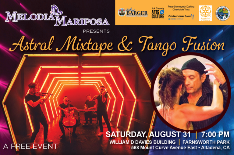 astral mixtape and tango fusion concert from Melodia Mariposa