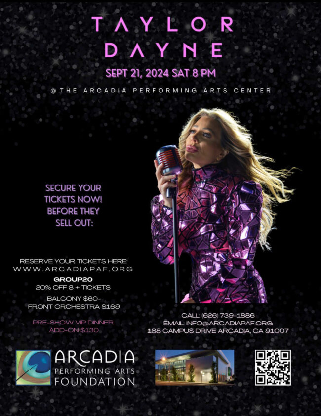 Taylor Dayne concert at the Arcadia Performing Arts Foundation