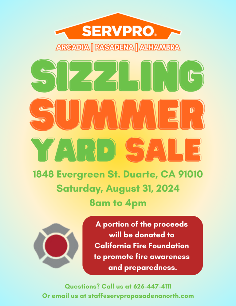 summer yard sale for Servpro