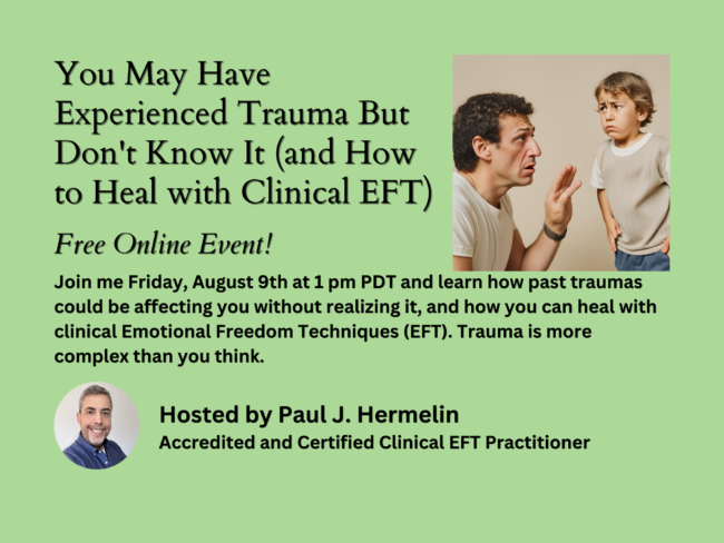 how to heal trauma webinar flyer from EFT for Authentic Living