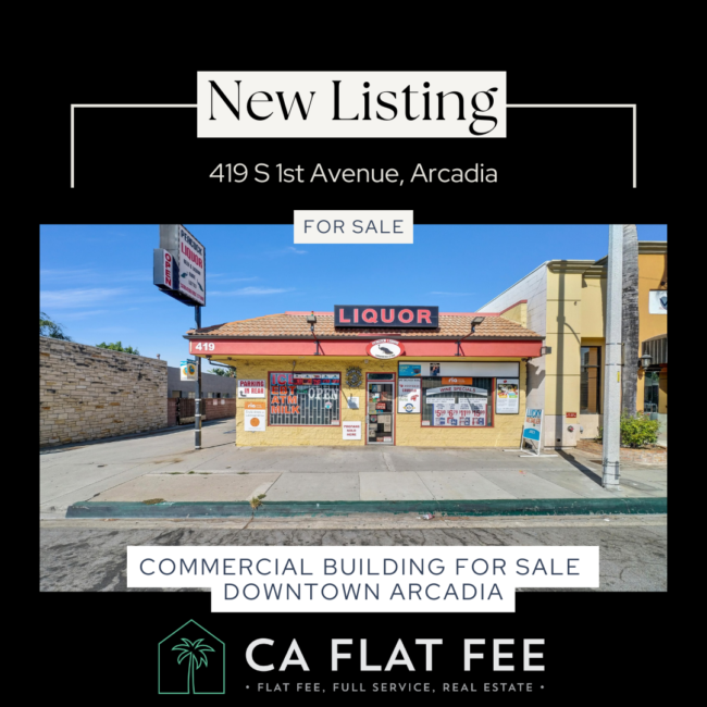 new listing from CA Flat Fee of commercial building in Downtown Arcadia