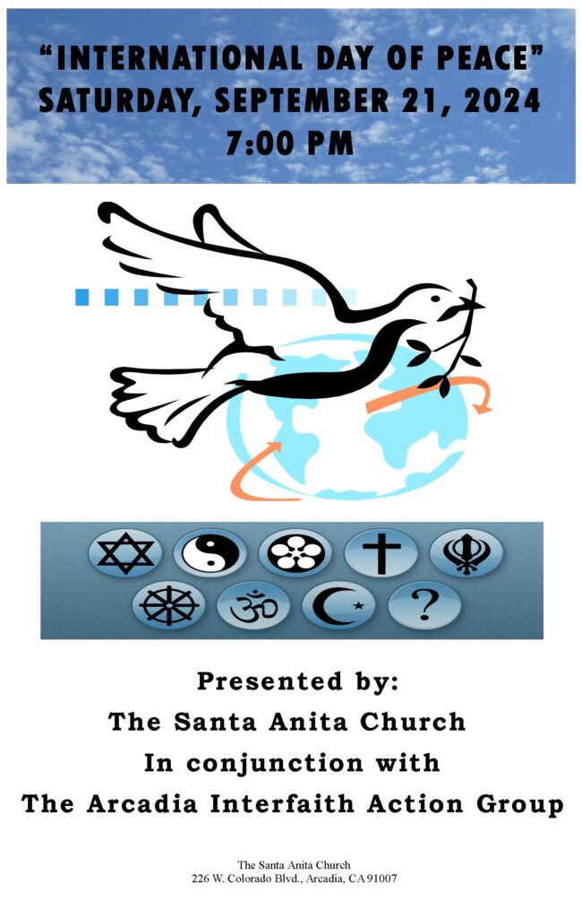 international day of peace at Santa Anita Church