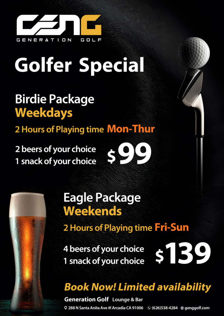 Generation Golf golfer special packages