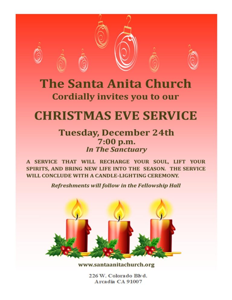 Christmas eve service at Santa Anita Church