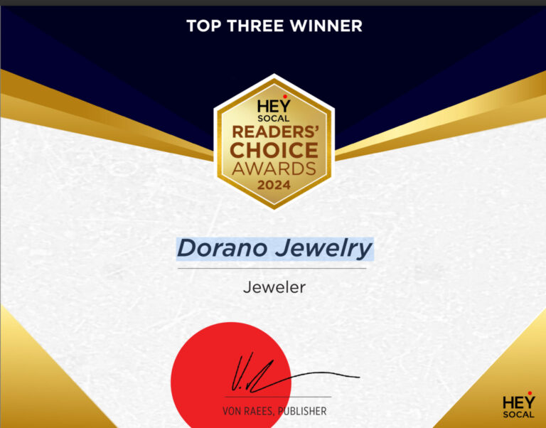 Dorano Jewelry Readers' Choice award