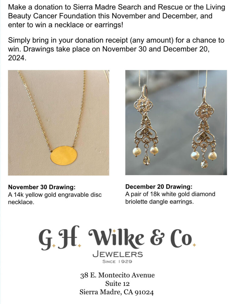 GH Wilke holiday donations and be entered to win