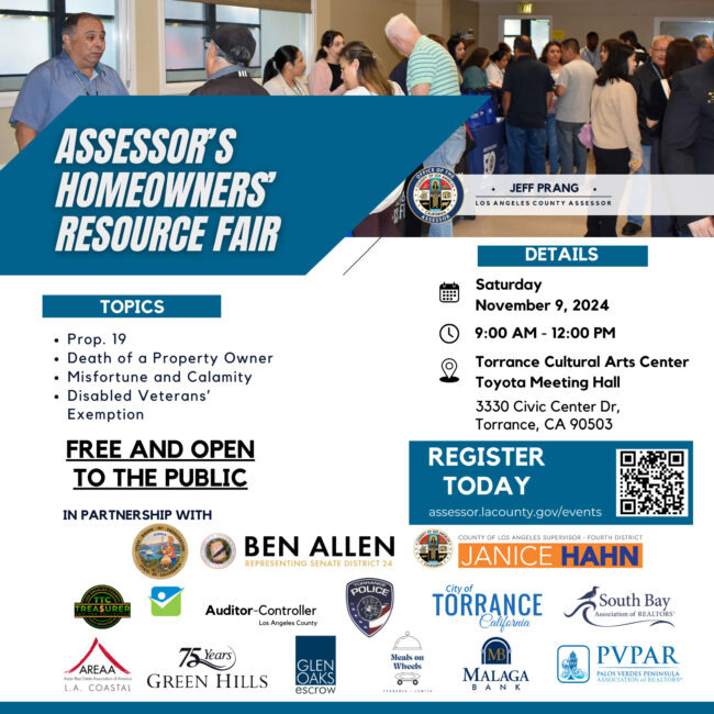 Assessor's Homeowner's Resource Fair on December 9