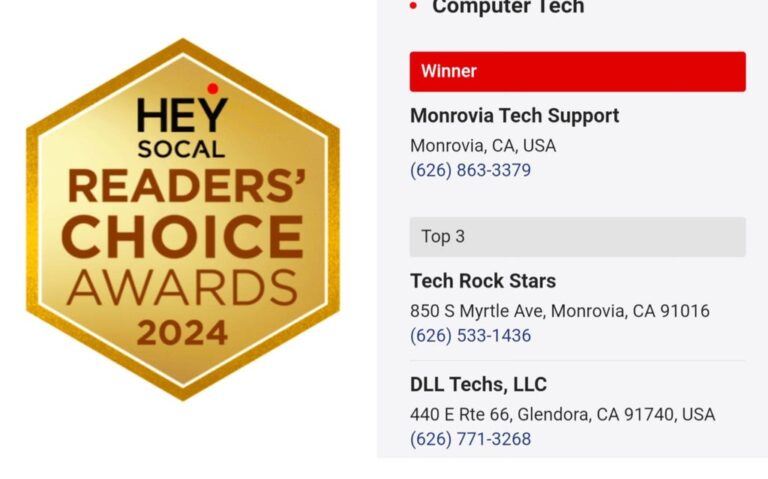 Monrovia Tech Support Readers' Choice winner 2024