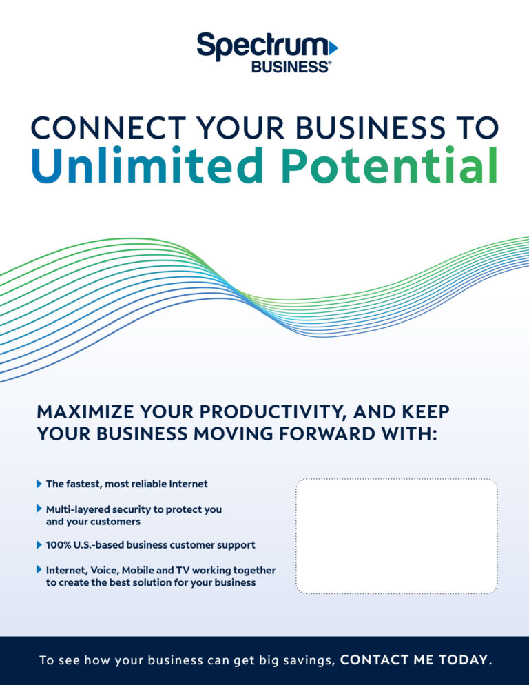 connect business to unlimited potential flyer from Spectrum