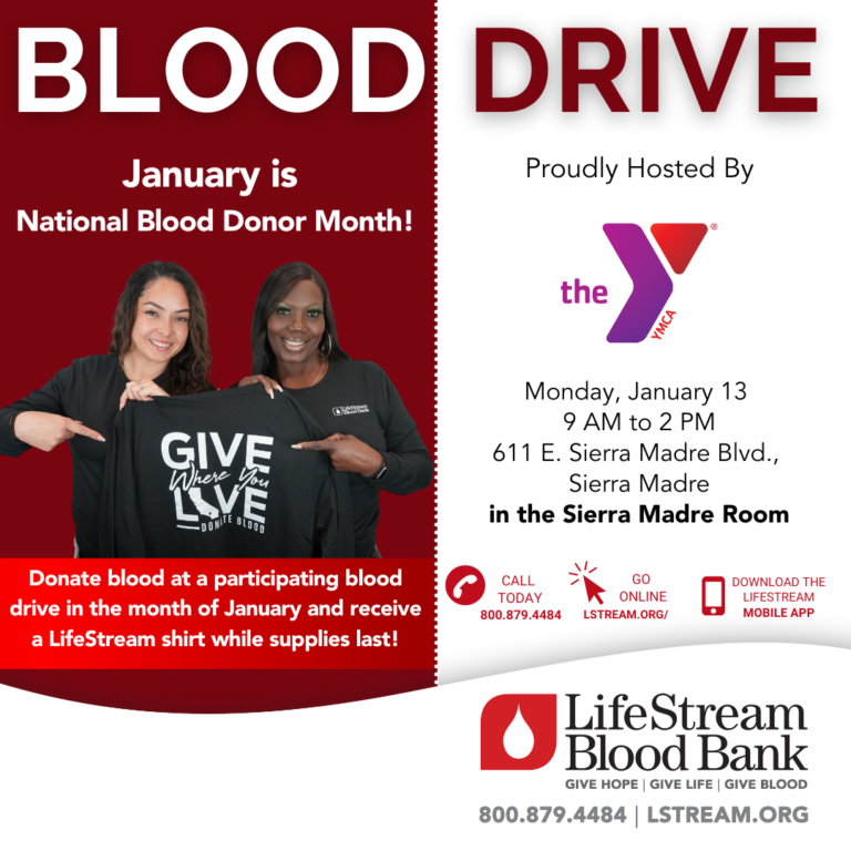 LifeStream Blood Bank blood drive for January 13