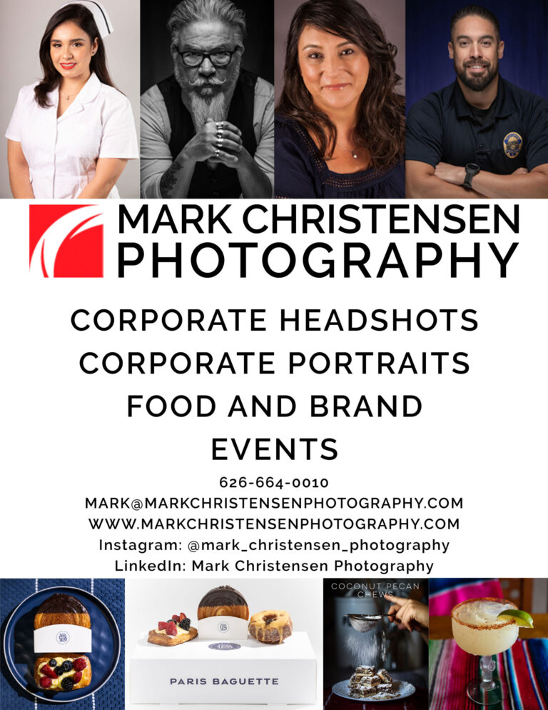headshot flyer with Mark Christensen Photography