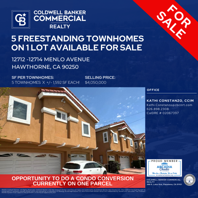 12712 through 12714 Menlo Ave in Hawthorne available for sale through Coldwell Banker Commercial