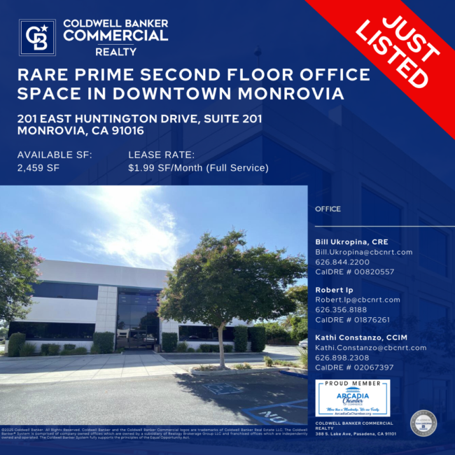 201 E Huntington Drive property available from Coldwell Bank Commercial