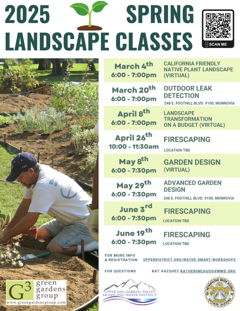landscaping classes available from Upper SGV water District 