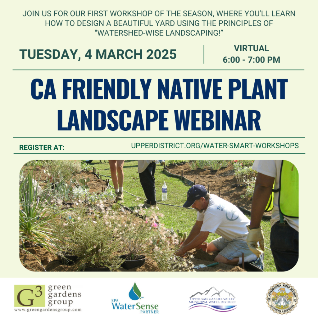 california native plant landscaping webinar from the Upper San Gabriel Valley Water District 
