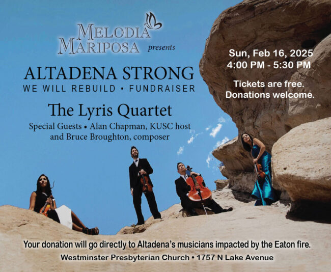 Melodia Mariposa concert for Altadena Strong