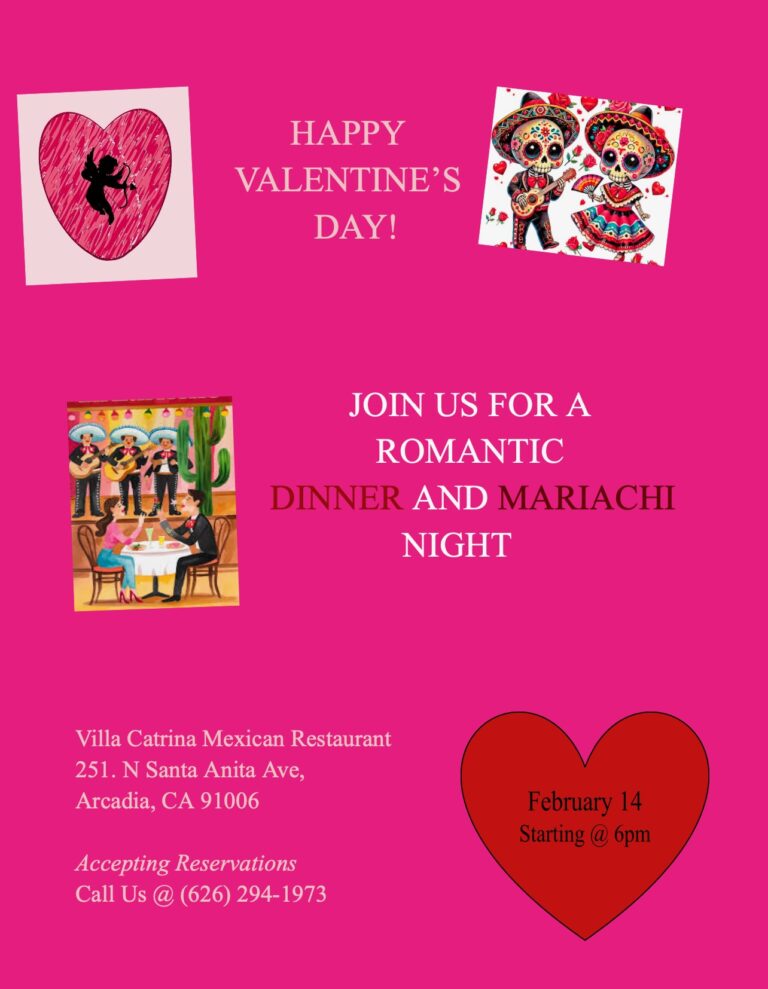 Valentine's Day at Villa Catrina for February 14, 2025