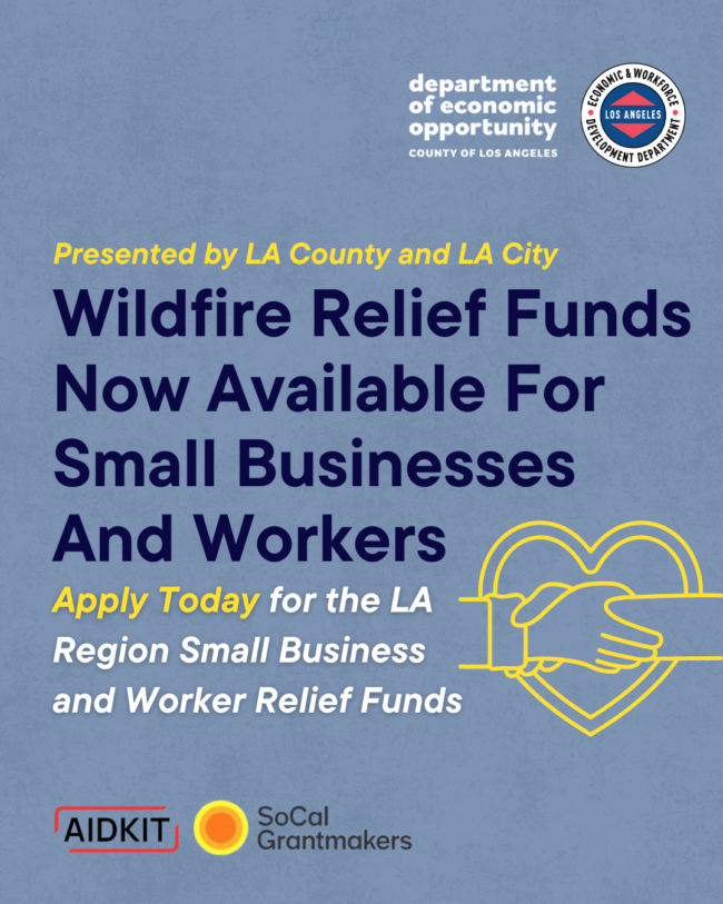 wildfire relief funds available for small businesses and workers