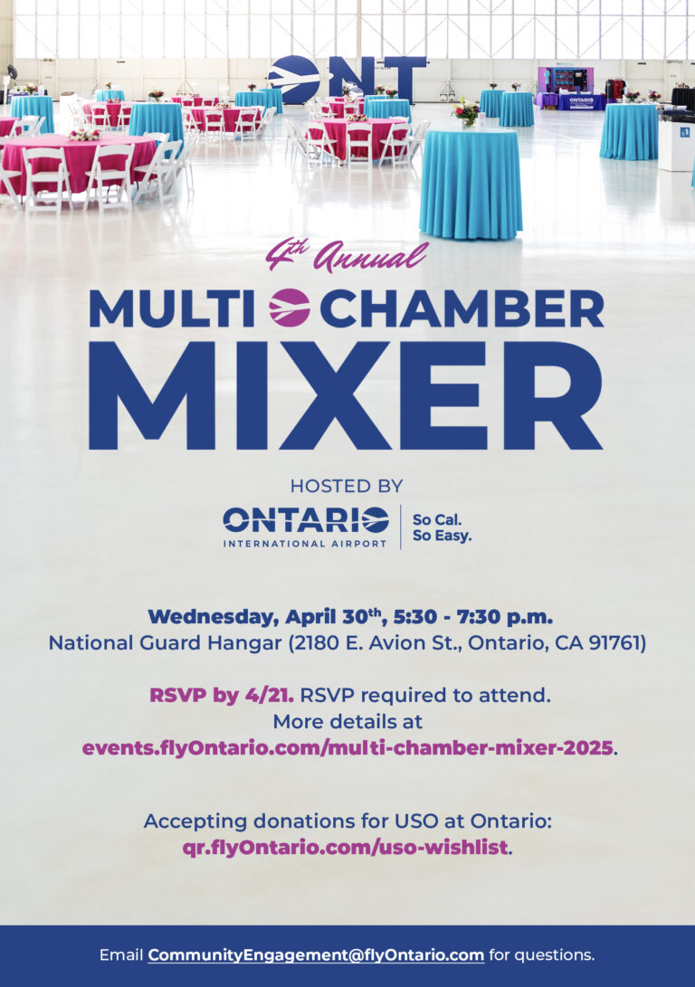Ontario Airport Multi Chamber Mixer coming April 30, 2025