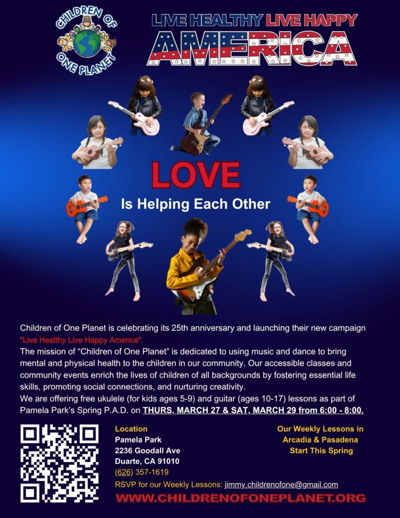 Children of One Planet music lessons at Pamela Park 