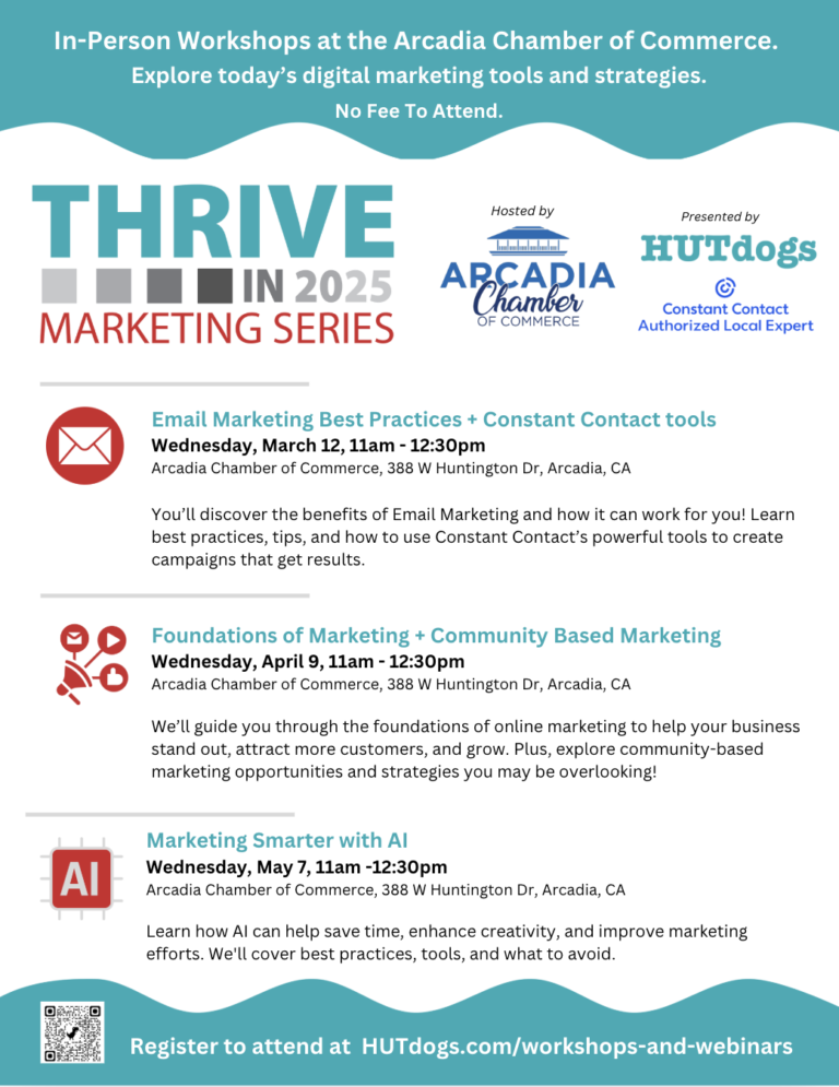 Thrive in 2025 marketing series flyer