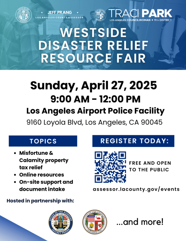 Assessor Jeff Prang westside disaster relief resource fair