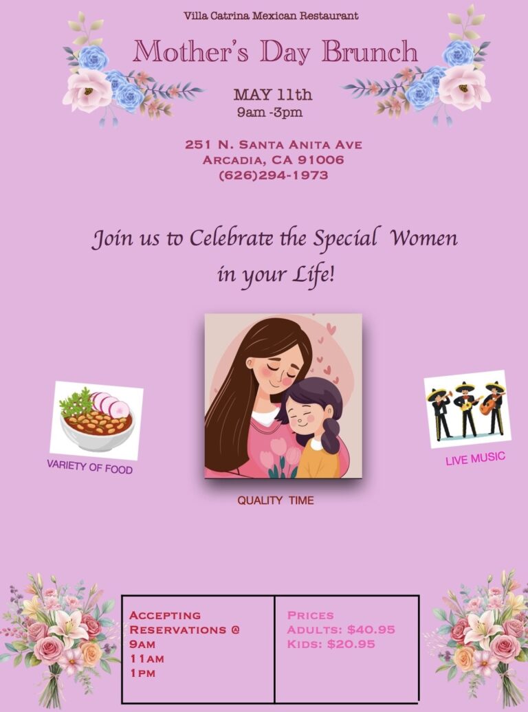 Mother's Day brunch at Villa Catrina event for May 11th